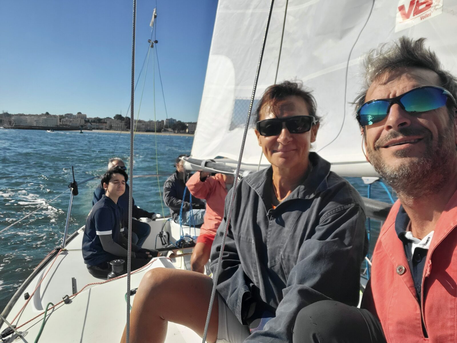Selfie équipage en régate